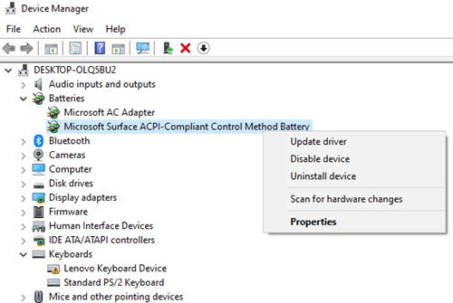microsoft acpi compliant control method battery driver microsoft acpi compliant control method battery driver