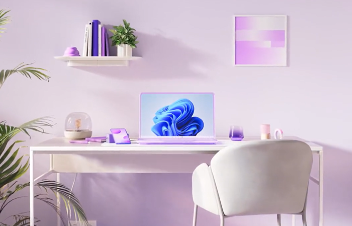 Windows 11 PC pink