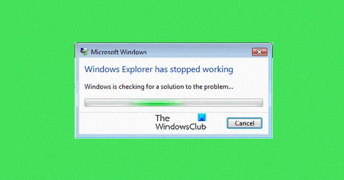 File Explorer crashes, crashes