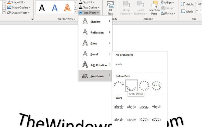 How to curve text in PowerPoint
