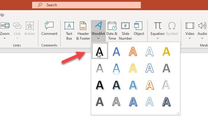 How to insert curved text in PowerPoint