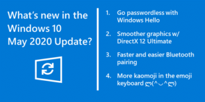 Windows 10 version 2004 May 2020 Update New Features