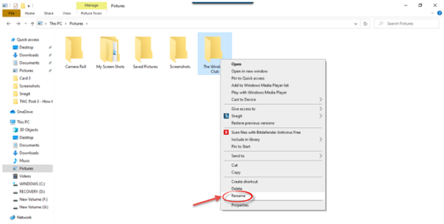 How to rename Files or Folders in Windows 11