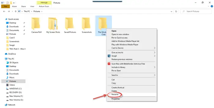 How to rename files or folders in Windows 10