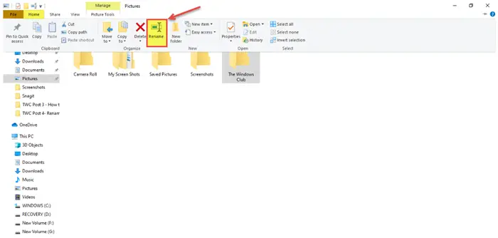 How to rename files or folders in Windows 10