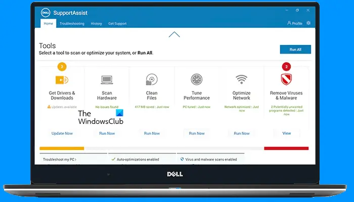 Download Dell SupportAssist software for Windows 11/10