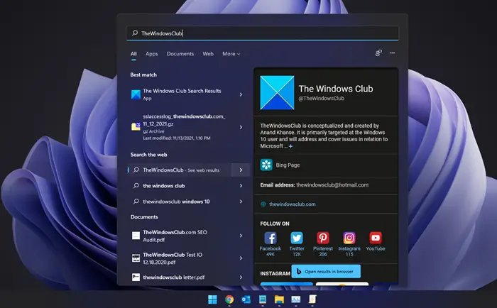 Disable Bing Search results in Start Menu