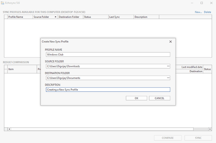 Echosync is a freeware data backup and folder synchronization software.