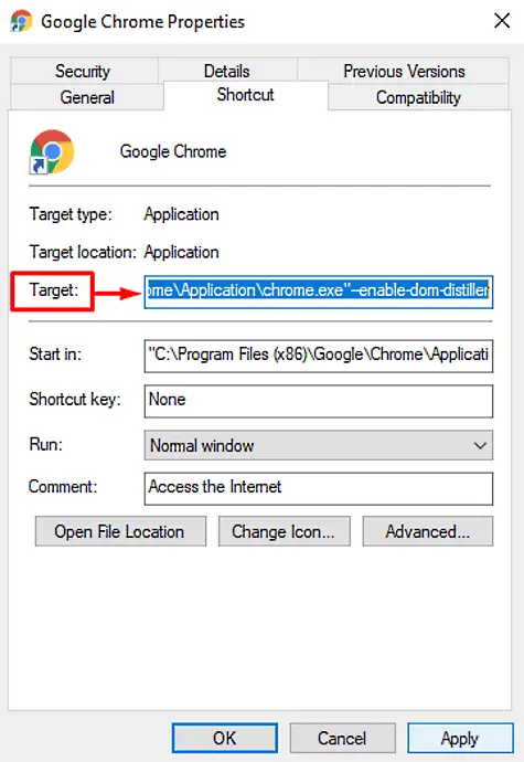 Enable or Disable Reader Mode in Chrome through Settings