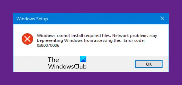 Fix 0x80070006 Windows Installation Error