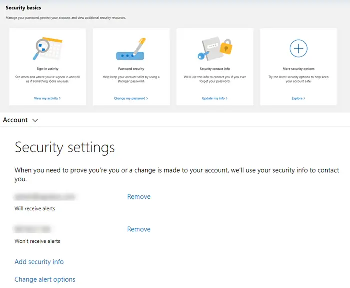 Why is my Microsoft account security info change still pending?