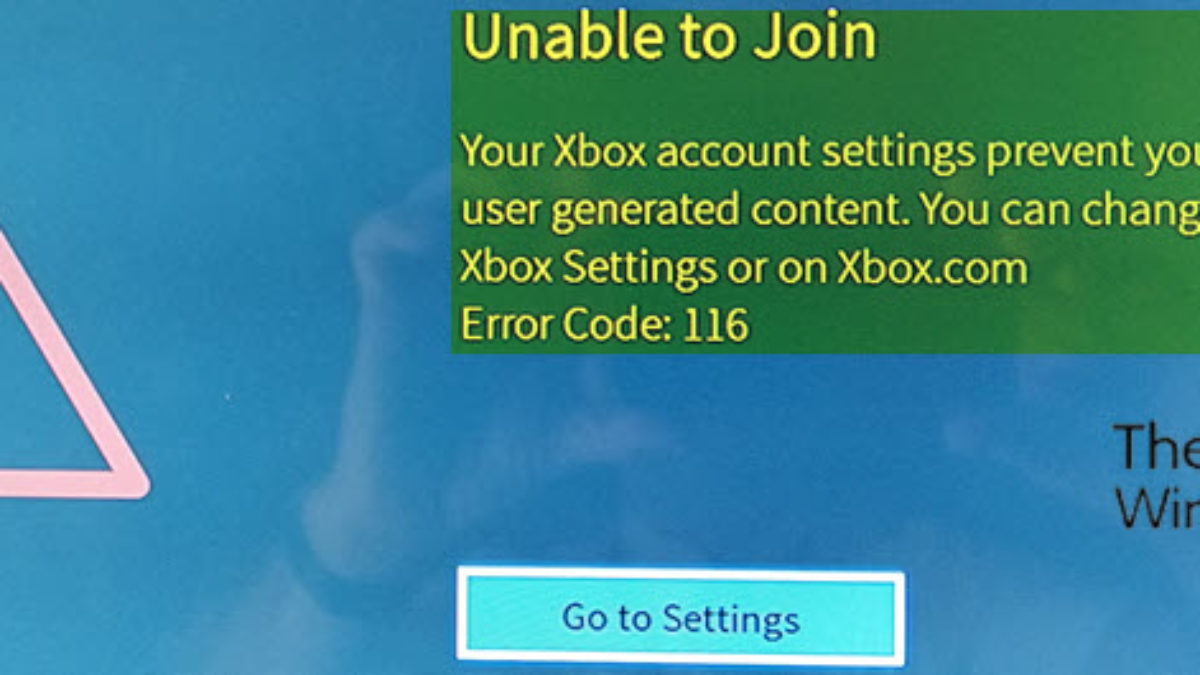 Error Code 110 Roblox Xbox