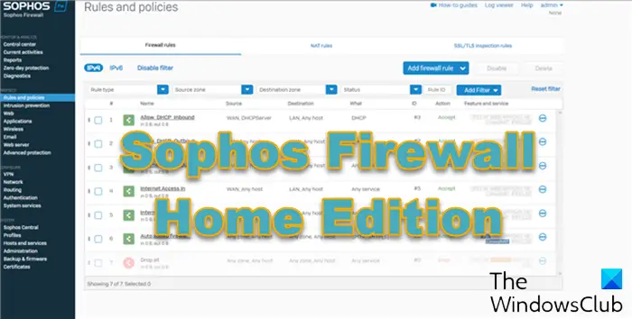 Sophos Firewall Home Edition Free