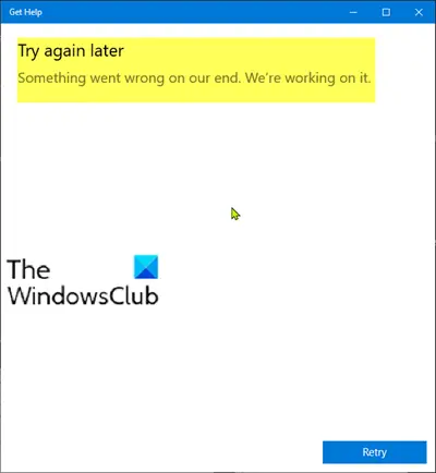 Windows 10 Get Help app not working