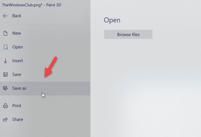 paint 3d save location