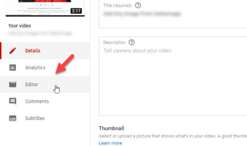 How to use YouTube Video Editor to to open and edit videos