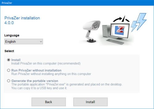 PrivaZer junk file cleaner