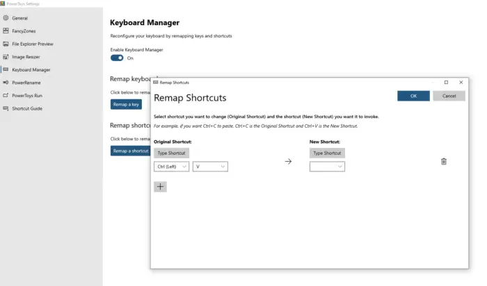 keyboard mapping keys and shortcuts