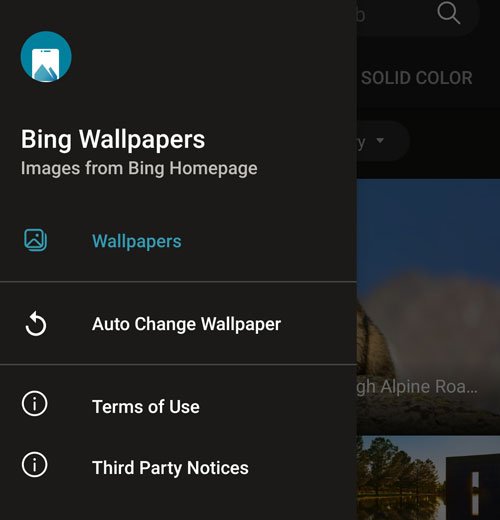 Set Bing daily background as Android wallpaper using Bing Wallpapers