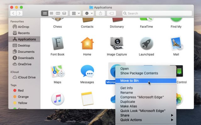 how to delete microsoft on mac