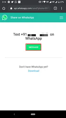 How to send WhatsApp message without saving number via PC or Phone