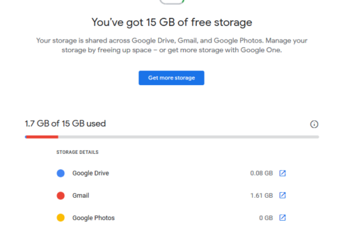 Check the storage status of Google Drive. Delete files if needed