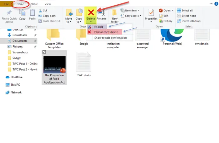 How to delete Files and Folders in Windows 11/10