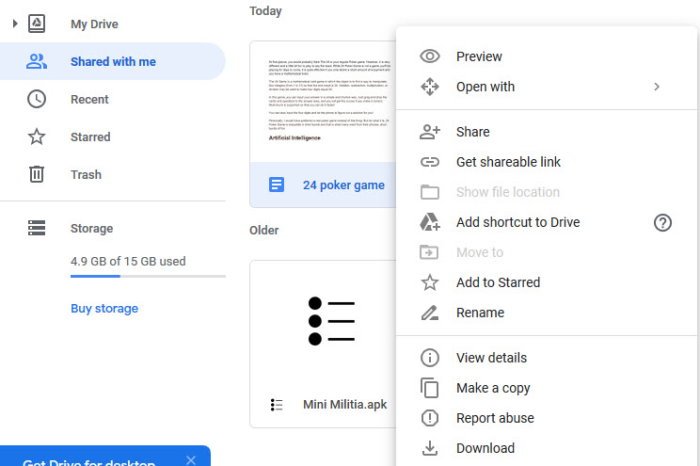 Transfer One Google drive to Another