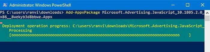 How to Install .Appx Package With PowerShell