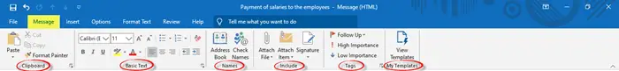How to create a new email in Outlook app using its features