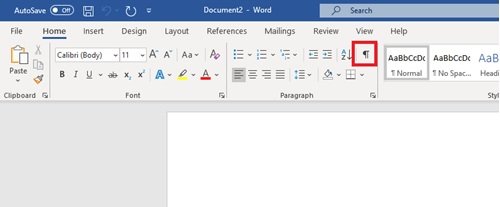 remove formatting marks in word