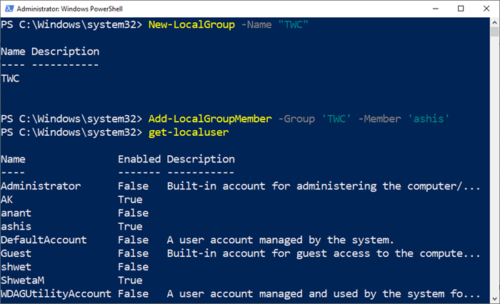 view local group membership command line