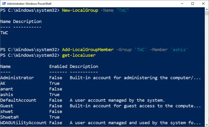 PowerShell Local Accounts Module