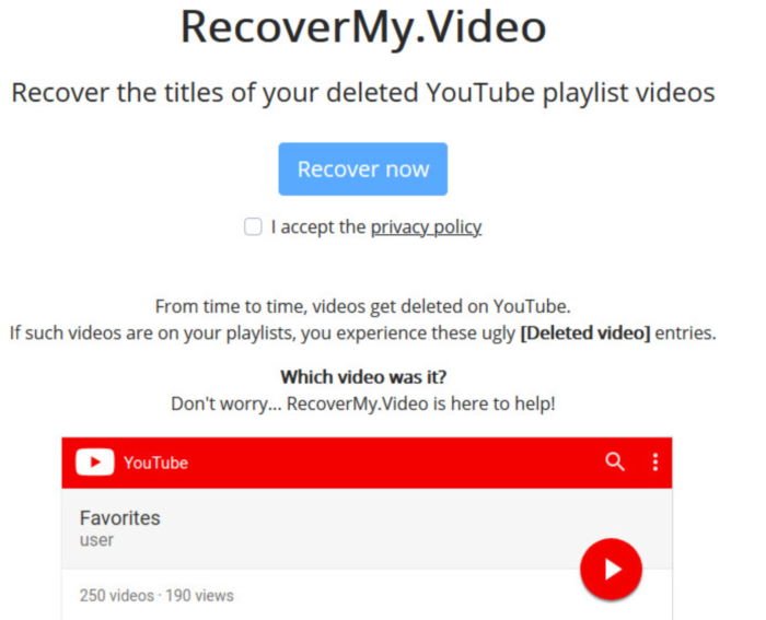 Find out deleted YouTube video titles