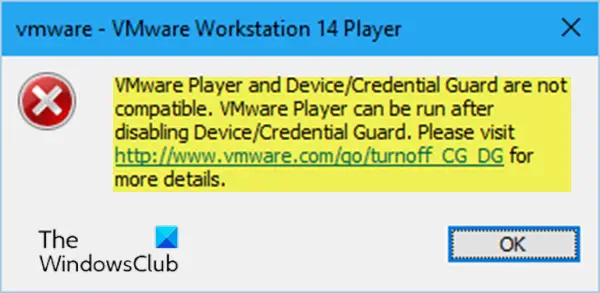 VMware Workstation and Device/Credential Guard not compatible