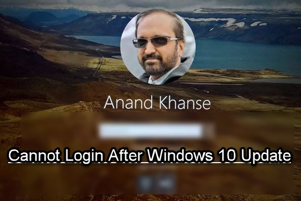 Cannot log into Windows 10 after Update