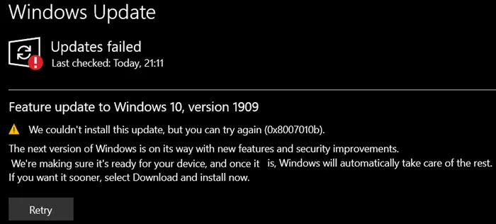 Windows Update Error