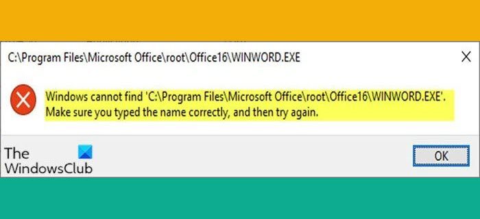 Windows cannot find C:\Program Files, Make sure you typed the name correctly