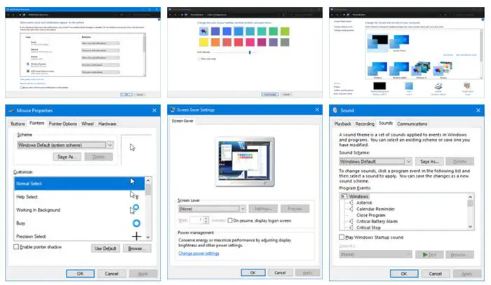 add Personalize (Classic) to Context Menu