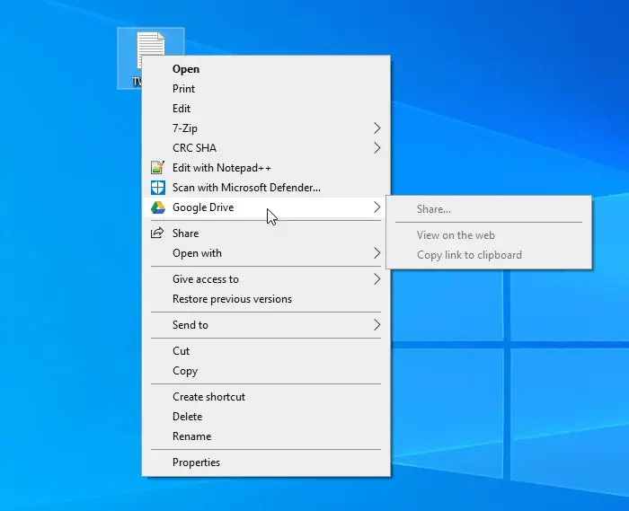 Remove or add Google Drive, Dropbox and OneDrive to Context Menu