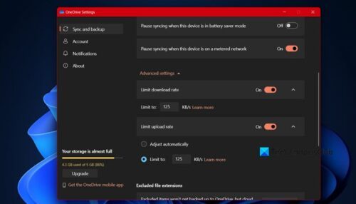 LIMIT UPLOAD SPEED ONEDRIVE visual data 2