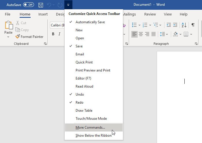 How to enable Panning Hand in Microsoft Office apps