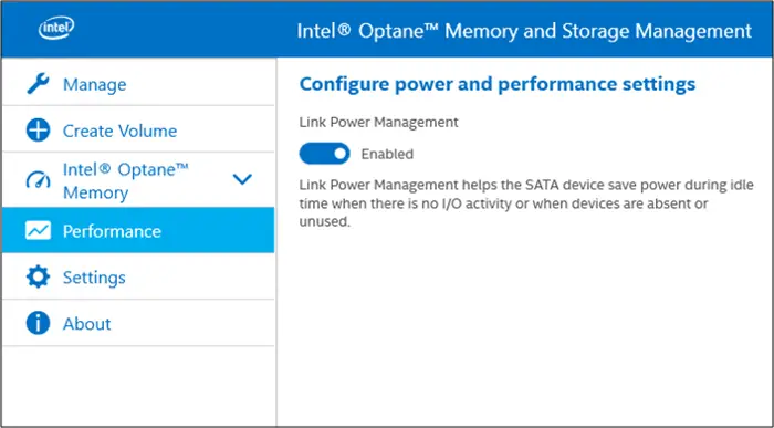 Intel Optane Memory and Storage Management