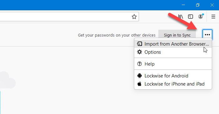 How to import passwords to Firefox from another browser