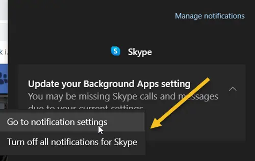 How to manage Notification settings in Windows 10