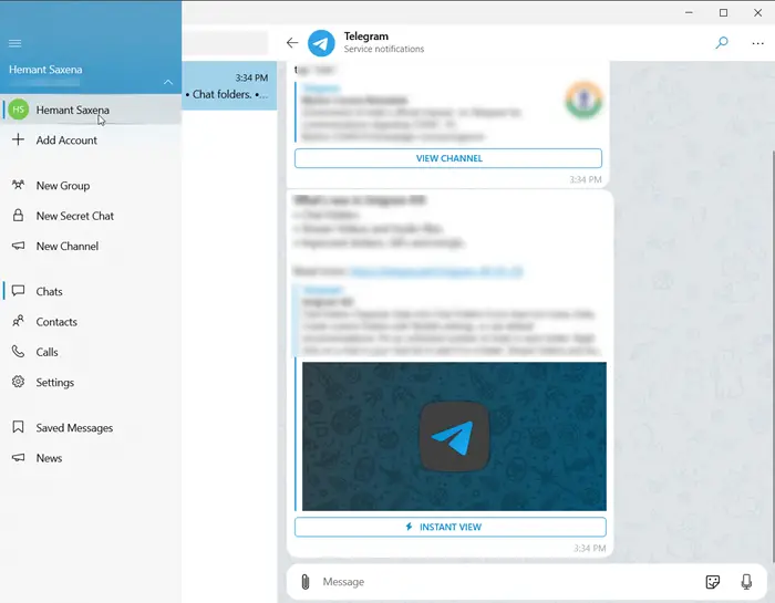 Unigram is a Telegram client for Windows 10