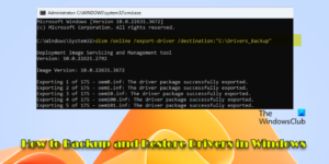 backup restore drivers windows 10