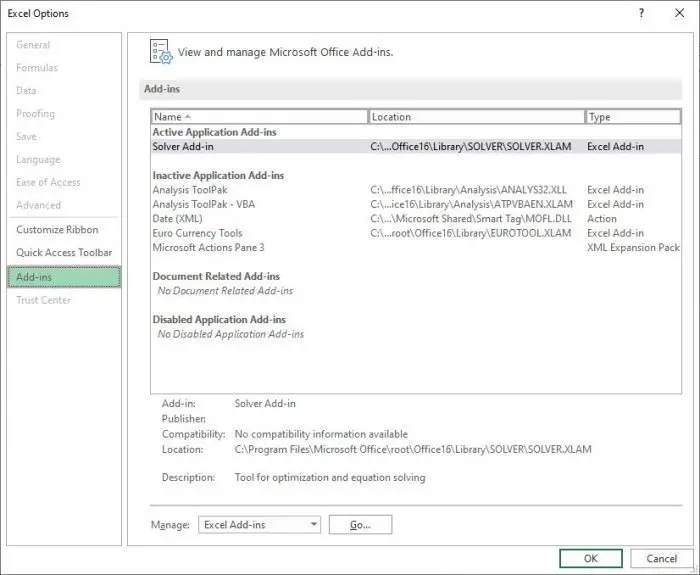 Microsoft Excel displays High CPU usage when running on Windows 10