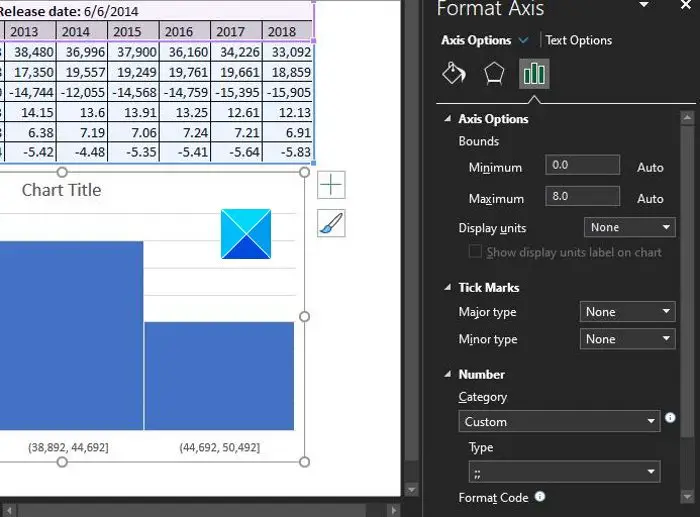 Excel Format Axis