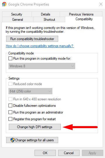 Blurry File Open dialog box in Google Chrome and Microsoft Edge